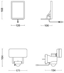 Philips - Applique a LED solare con sensore TYLUS LED/6W/3,7V 3000K IP44