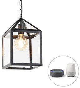 Lampada a sospensione da esterno intelligente nera IP23 incl. Wifi G95 - Amsterdam