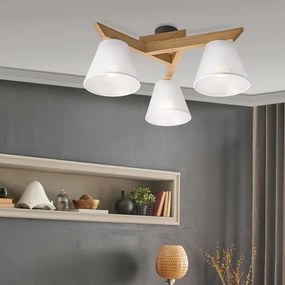 Brilagi - LED  Lampadario a plafone ANTHONY 3xE14/40W/230V quercia/bianco
