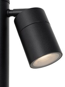 Lampada da esterno a stelo nera 80 cm IP44 orientabile 2 luci - Duo