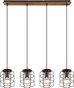 Globo 54037-4H - Lampadario a sospensione WILLA su cavo 4xE27/40W/230V