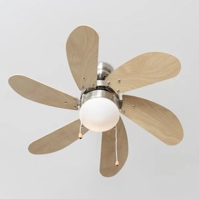 ZEVENTI - Ventilatore da soffitto FAMARA 1xE14/60W/230V beige