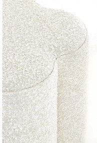 Sgabello crema in tessuto bouclé Nalani - Light &amp; Living