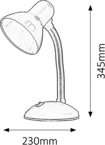 Rabalux 4172 - Lampada da tavolo DYLAN 1xE27/40W/230V