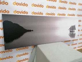 Quadro su tela – Barca a vela in bianco e nero