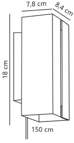 Nordlux - Lampada da parete dimmerabile CURTIZ 2xLED 4,5W 230V bianco