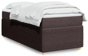Giroletto A Molle Con Materasso Marrone Scuro 90x190cm Tessuto /