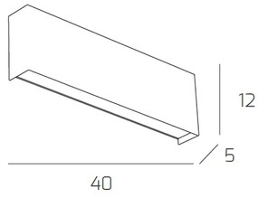 Applique Moderna Wally Metallo Sabbia 2 Luci 2G11 40Cm