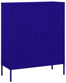 Armadietto Blu Marino 80x35x101,5 Cm İn Acciaio /