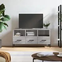 Mobile TV Grigio Sonoma 102x36x50 cm in Legno Multistratocod mxl 80915