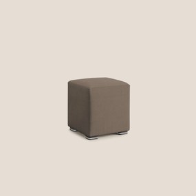 Cube pouf in tessuto morbido impermeabile T02 marrone