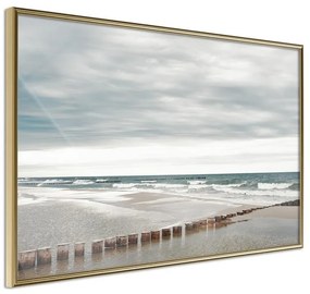 Poster  Chilly Morning at the Seaside  Cornice Quadri Cornice d'oro, Larghezza x Altezza Home decor 30x20