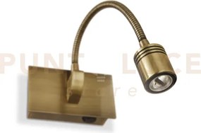 Dynamo applique a parete orientabile e flessibile brunito 1 luce le...