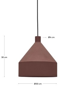 Kave Home - Lampada da soffitto Peralta in metallo verniciato color terracotta Ã˜ 30 cm