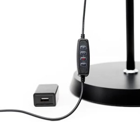 Lampada da terra dimmerabile a LED SIGNUS LED/10W/230V 3000/4500/6500K nero