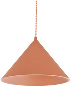 Lampada a sospensione color mattone con paralume in pietra ø 30 cm Vilma - SULION