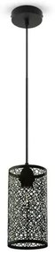 Lampadario a sospensione con filo 1xE27/60W/230V nero