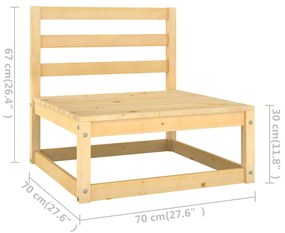 Set Salotto Giardino 10pz Cuscini Antracite Legno Massello Pino