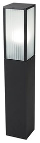 Lampada da terra smart per esterni nera con vetro scanalato 80 cm incl. WiFi A60 - Charlois