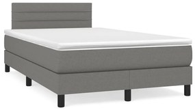 Giroletto A Molle Con Materasso Grigio Scuro 120x190cm Tessuto /