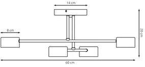 Lampadario a plafone HALO 4xGX53/10W/230V bianco