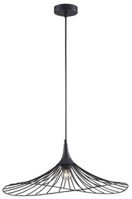 Lampadario a sospensione con filo ARIELLE 1xE27/20W/230V diametro 50 cm nero