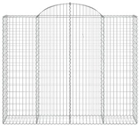 Cesti Gabbioni ad Arco 7 pz 200x50x160/180 cm Ferro Zincato