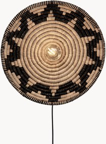 Applique in fibra naturale con luce regolabile Andros