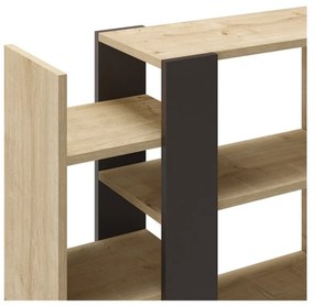 Libreria in rovere decorato in nero e naturale 80x152 cm Axel - Marckeric