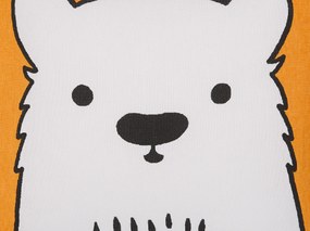 Set di 2 cuscini con stampa di orso 45 x 45 cm arancione WARANASI Beliani