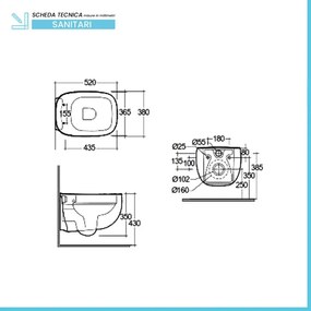 Coppia sanitari sospesi in ceramica con sedile soft-close bianco lucido Rak Illusion