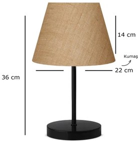 Lampada da tavolo AYD 1xE27/40W/230V marrone/nero