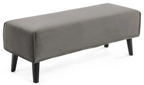 Kave Home - Panca Dyla velluto grigio 111 cm