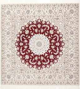 Nain Tappeto persiano 160x160 Rosso (Iran) Annodato A Mano
