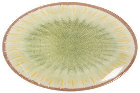 Piatto ovale 35 cm in melammina verde Soler
