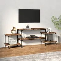 Mobile Porta TV Rovere Fumo 157x35x52 cm in Legno Multistrato 826322