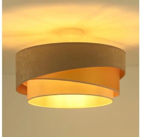 Duolla - Lampadario a plafone KOBO 1xE27/15W/230V diametro 45 cm beige/oro/color crema