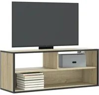 Mobile TV Rovere Sonoma 100x31x39,5cm Legno Multistrato Metallo 848935