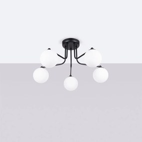 Plafoniera bianca e nera Beam – Sollux