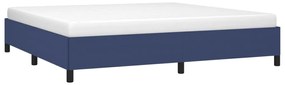 Giroletto senza materasso blu 200x200 cm in tessuto