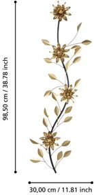 Eglo 426014 - Decorazione da parete CHIKUMA 98,5x30 cm oro