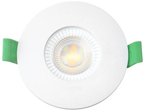 Faro LED da incasso 6W Dimmerabile CCT Foro ø70mm IP44 Colore Bianco Variabile CCT