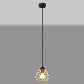 Lampadario a sospensione con filo AGAT 1xE27/15W/230V oro/nero
