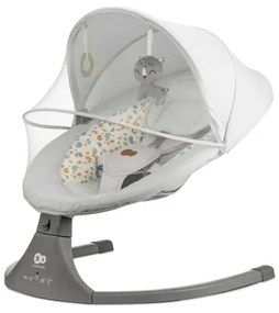 KINDERKRAFT - Altalena per bambini con melodia 2in1 LUMI grigio chiaro