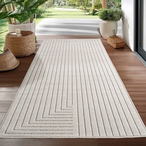 Passatoia da interno ed esterno color crema 80x250 cm Nova 1202 – Ayyildiz Carpets