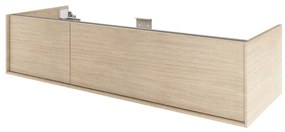 Mobile da bagno sotto lavabo SENSEA Neo Frame rovere naturale satinato L 135 x H 32 x P 48 cm 2 cassetti, lavabo non incluso