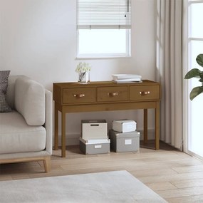 Tavolo Consolle Ambra 114x40x75 Cm İn Legno Massello Di Pino /