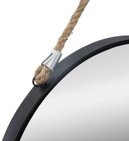 Atmosphera - Specchio da parete EDEN diametro 38 cm nero