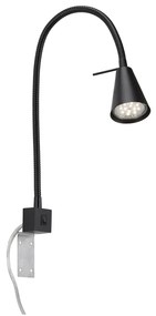 Applique Moderna Tuso Metallo Nero 1 Luce Gu10 3000K