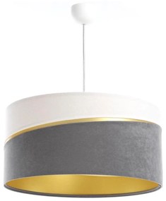 Lampadario a sospensione con filo SWING 1xE27/60W/230V grigio/bianco/oro